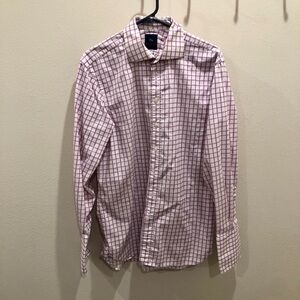 Classic Men's Pink Plaid Button-Down Shirt